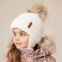 Romy Ivory Knitted Hat