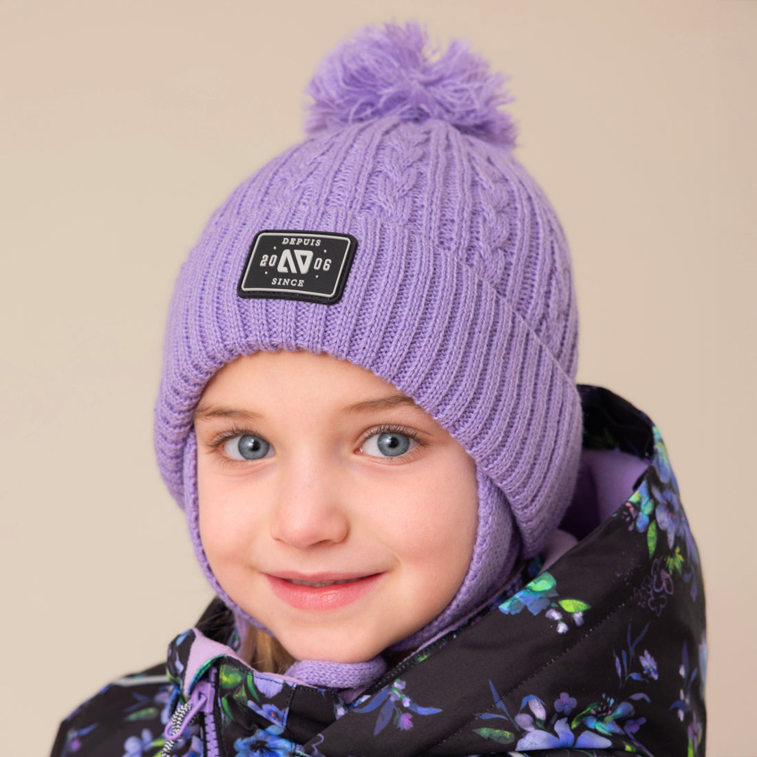 Lara Lilac Knitted Toque
