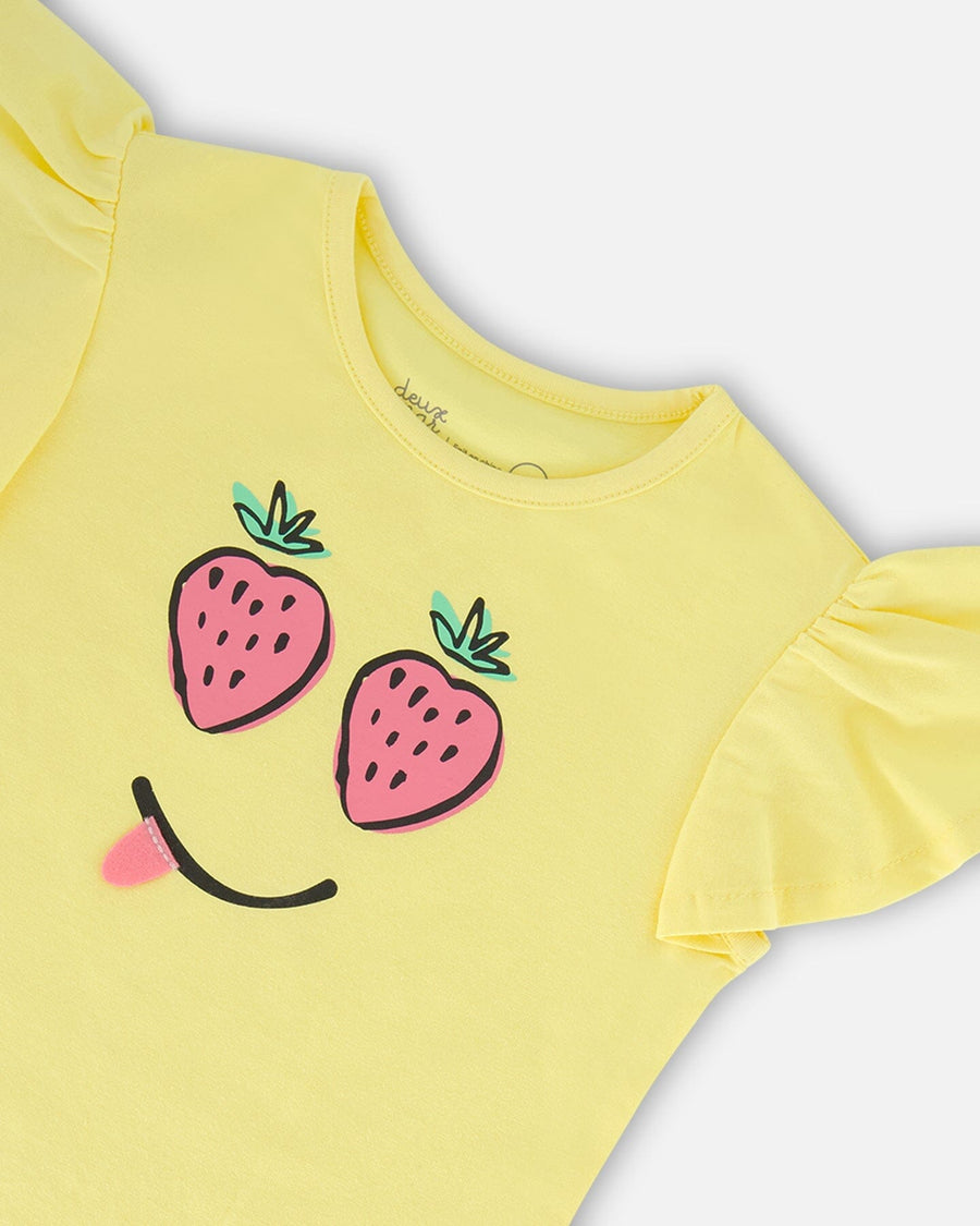 Organic Cotton Jersey Top Popcorn Yellow