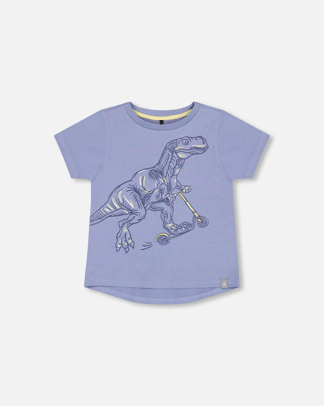 Organic Cotton T-Shirt With Print Blue