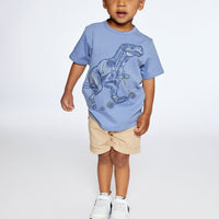 Organic Cotton T-Shirt With Print Blue