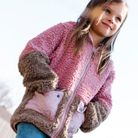 Sherpa Jacket Silver Pink