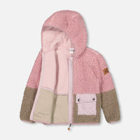 Sherpa Jacket Silver Pink
