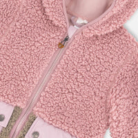 Sherpa Jacket Silver Pink