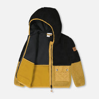 Sherpa Jacket Black And Caramel