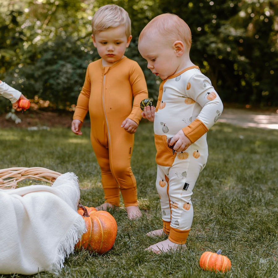 Sleeper with fold-over cuffs - Butternut