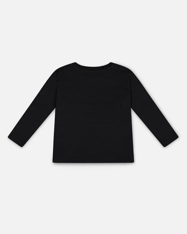 Long Sleeve T-Shirt With Print Black