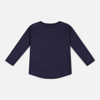 Raglan T-Shirt With Dinosaur Print Navy