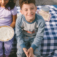 Organic Cotton Long Sleeve Top And Pants Two-Piece Pajama Set Tools