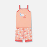 Organic Cotton Tank Top And Shorts Pajama Set Rainbow