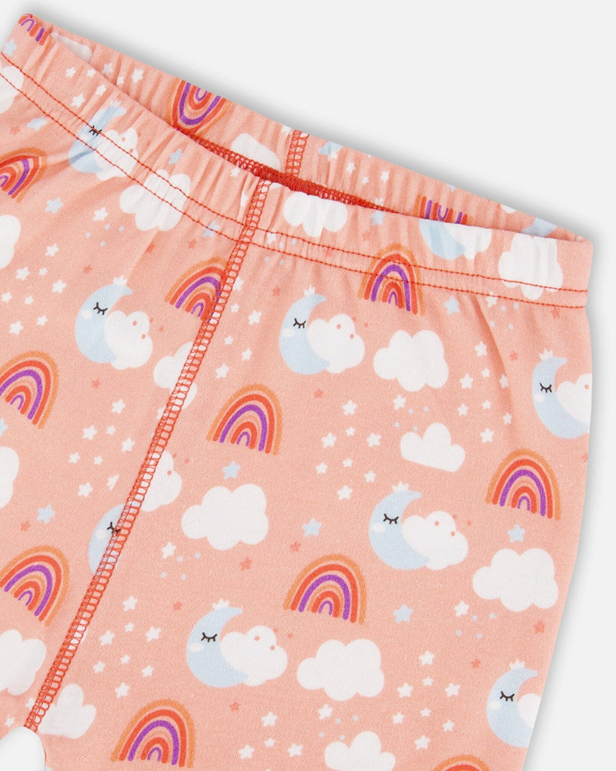 Organic Cotton Tank Top And Shorts Pajama Set Rainbow