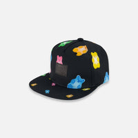 Printed Cap Black And Multicolored Gummies
