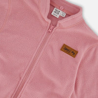 3-In-1 Mid-Season Outerwear Set With Printed Jacket Pink, Black, And Flowers