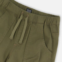 Stretch Twill Jogger Pant Dark Olive Green
