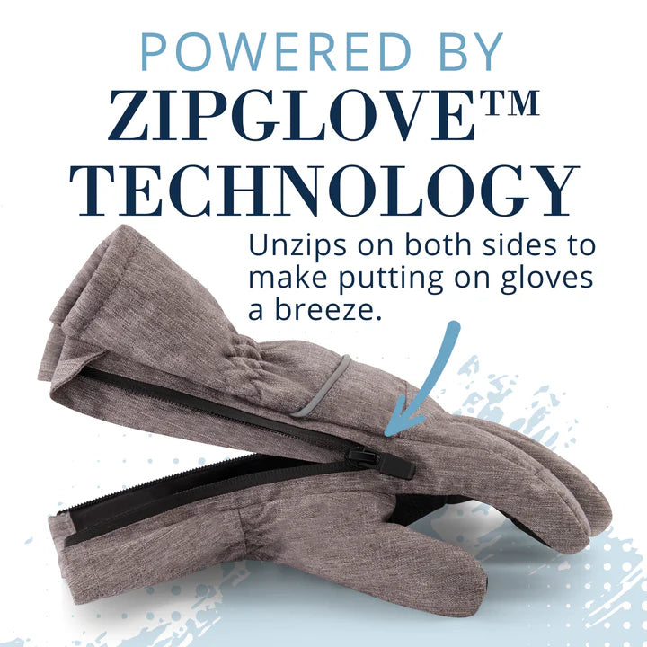 Winter & Ski Glove powered by ZIPGLOVE™TECHNOLOGY | Grey