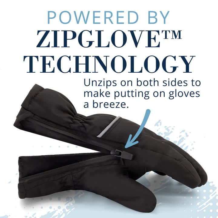 Winter & Ski Glove powered by ZIPGLOVE™TECHNOLOGY |Black