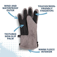 Winter & Ski Glove powered by ZIPGLOVE™TECHNOLOGY | Grey