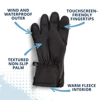 Winter & Ski Glove powered by ZIPGLOVE™TECHNOLOGY |Black