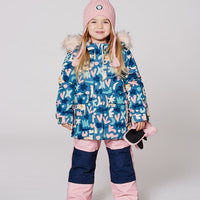 Two-Piece Discover Snowsuit With Printed Jacket Dusty Pink