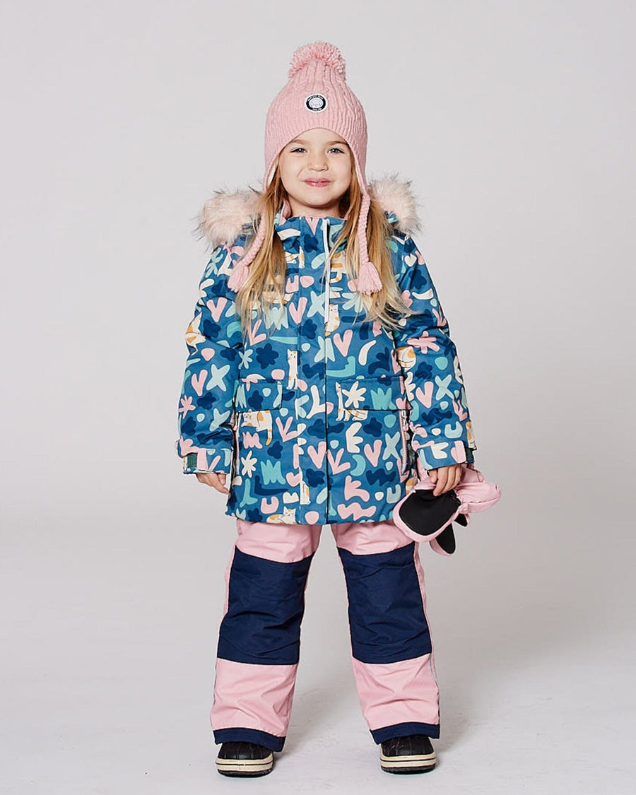 Two-Piece Discover Snowsuit With Printed Jacket Dusty Pink