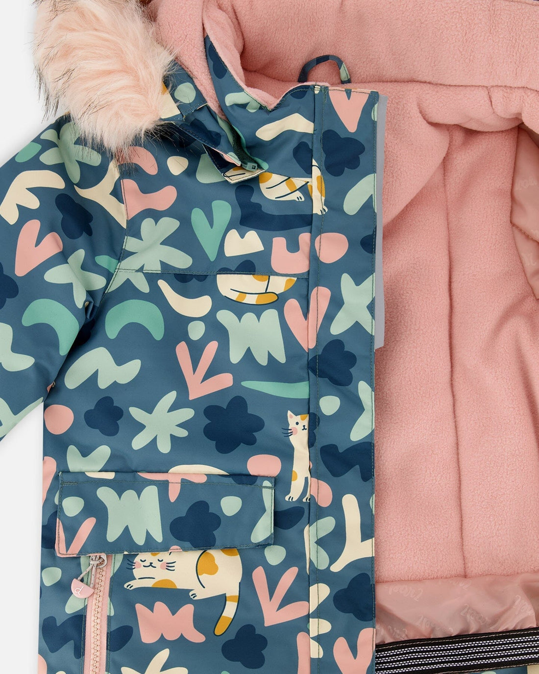 Two-Piece Discover Snowsuit With Printed Jacket Dusty Pink