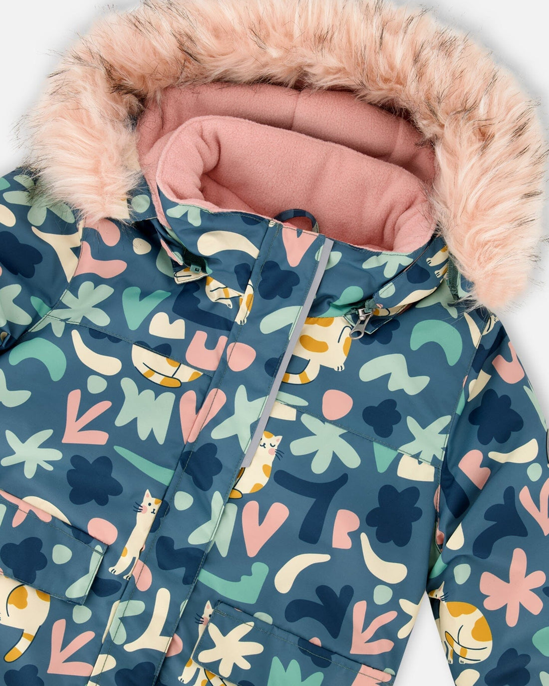 Two-Piece Discover Snowsuit With Printed Jacket Dusty Pink