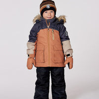 Two-Piece Play Snowsuit With Colorblocked Jacket Black