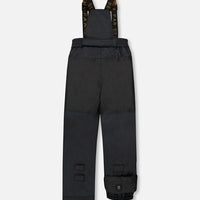 Two-Piece Play Snowsuit With Colorblocked Jacket Black