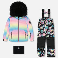 Two-Piece Play Snowsuit Smiley Face Girl