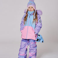 Two-Piece Play Snowsuit Purple Geo