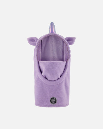 Polar Fleece Balaclava For Ski Helmet Purple Unicorn