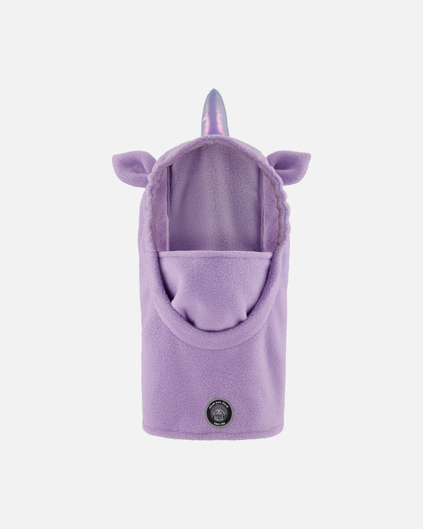 Polar Fleece Balaclava For Ski Helmet Purple Unicorn