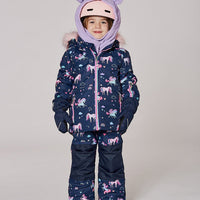 Polar Fleece Balaclava For Ski Helmet Purple Unicorn