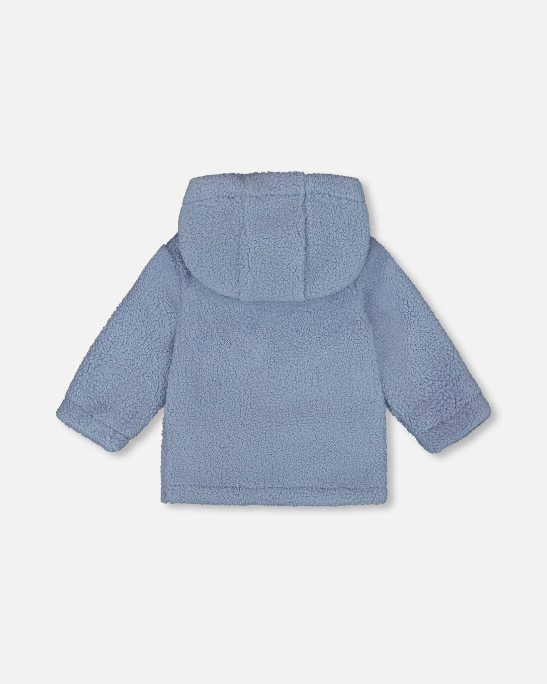 Plush Hooded Jacket Light Blue