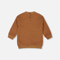 Quilted Tunic Mocha With Flowers