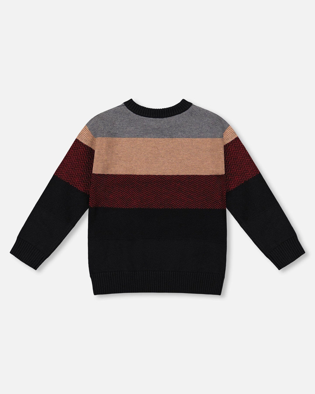 Color Block Knit Sweater Red And Black
