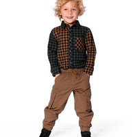 Long Sleeve Flannel Shirt Yellow And Green Plaid