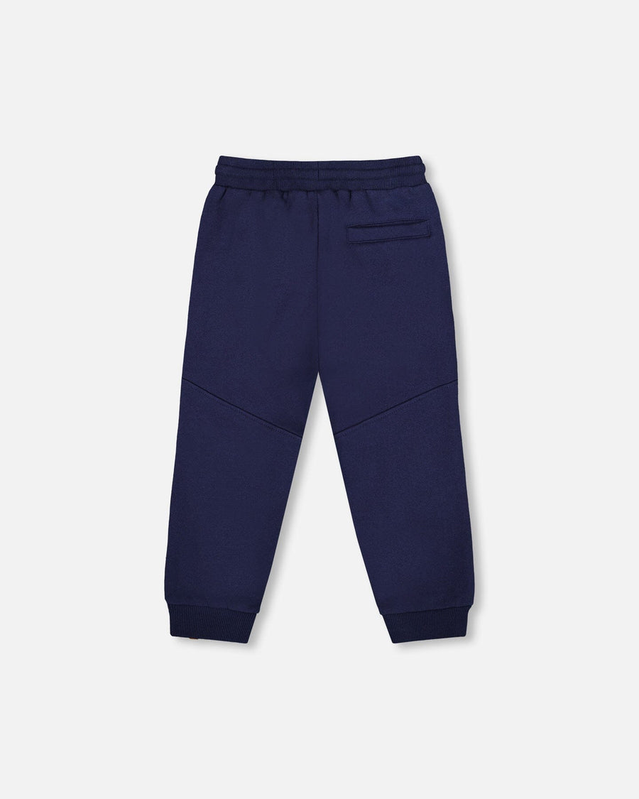 Fleece Sweatpants With Pockets Navy Blue