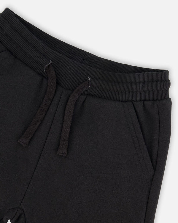 Fleece Sweatpants With Pockets Black