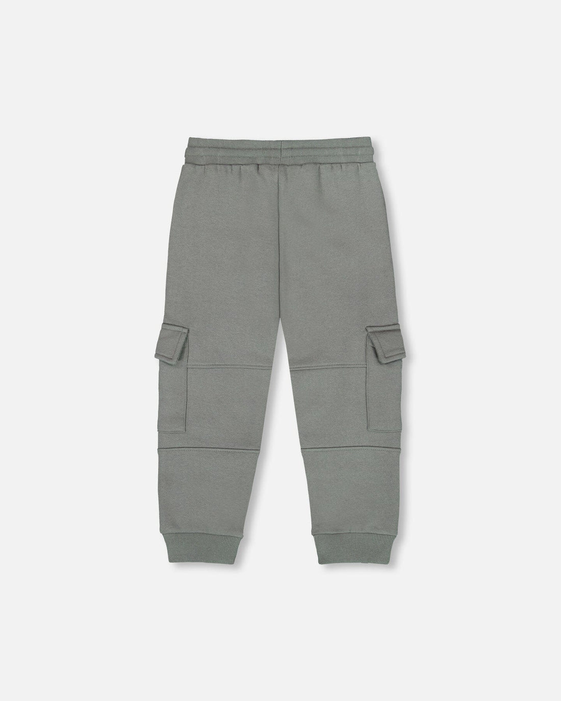 Fleece Sweatpants With Cargo Pockets Gray Green