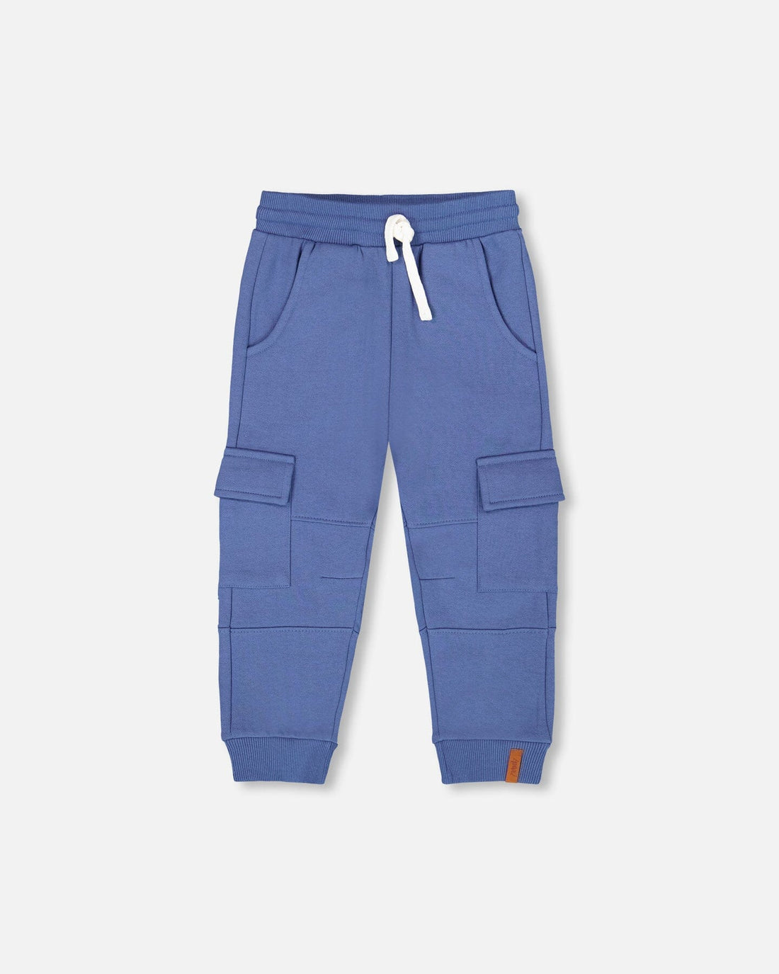 Fleece Sweatpants With Cargo Pockets Blue