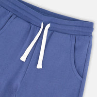 Fleece Sweatpants With Cargo Pockets Blue