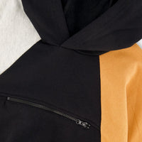 Pullover Hooded Fleece Sweatshirt With Zip Pocket Black