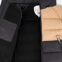 Colorblocked Puffy Winter Coat Black