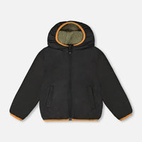 Reversible Mid-Season Sherpa Jacket Khaki