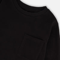 Organic Cotton Jersey Pocket T-Shirt Black