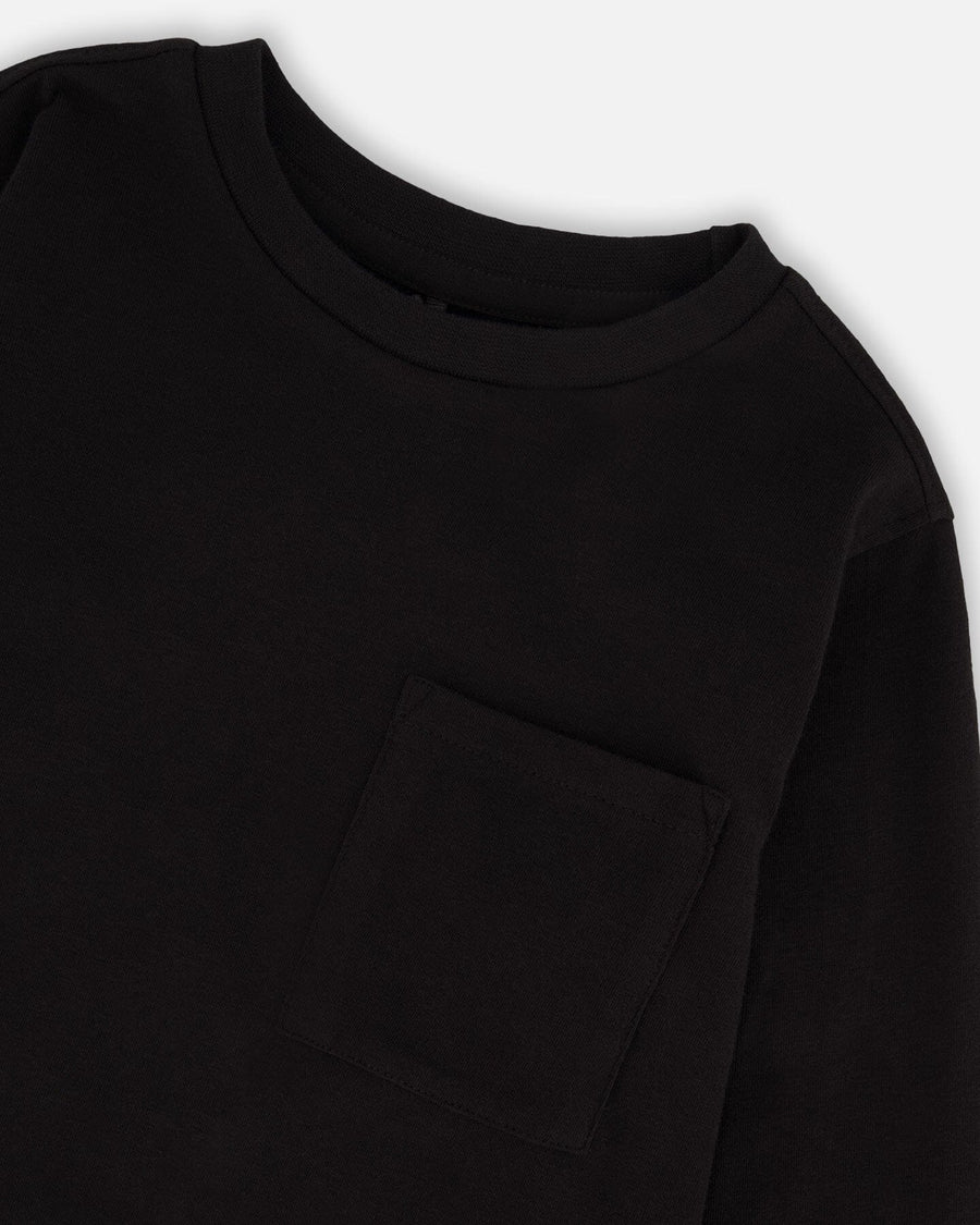 Organic Cotton Jersey Pocket T-Shirt Black