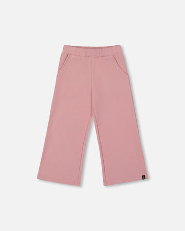 Waffle Flare Leg Pants Dusty Pink