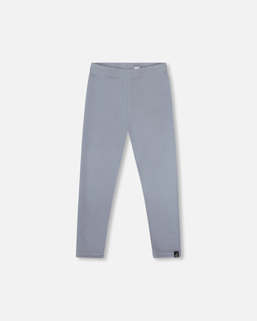 Super Soft Ribbed Leggings Blue Gray