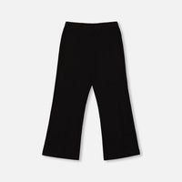 Ribbed Leggings Bootleg With Slit Black